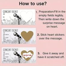 2/5张音乐会/音乐节刮刮卡 | 惊喜音乐门票 | 生日、婚礼和节日庆典的理想之选 | 纸质，英文 - 彩色 - 查看 6