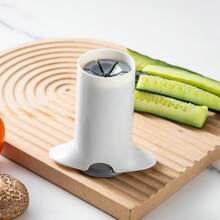 1pc Cucumber/Carrot/Zucchini Slicer, Multi-Functional Vegetable & Fruit Julienne Cutter Tool - Multicolor - View 1