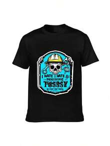 1pc Camiseta de Algodón Negra - Patrón de Montar sin Límites de Arizona - Negro - Ver 7
