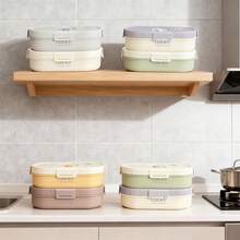 850ml 304 Stainless Steel Oval Lunch Box, Reusable Leak Proof Bento Box, Portable Large Capacity Lunch Container, Fruit Salad Food Storage Container, Dishwasher & Microwave Allowable, Suitable For Student And Adult Use In School, Office, Outdoor Camping, Picnic, Travel, Back To School - Multicolor - View 5