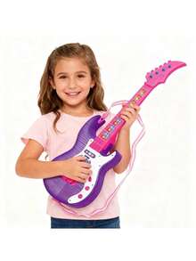 Children's Interactive Sensing Music Guitar Toy, With Lights And Music | Simulated Playing Fun | Christmas And New Year Children's Gift