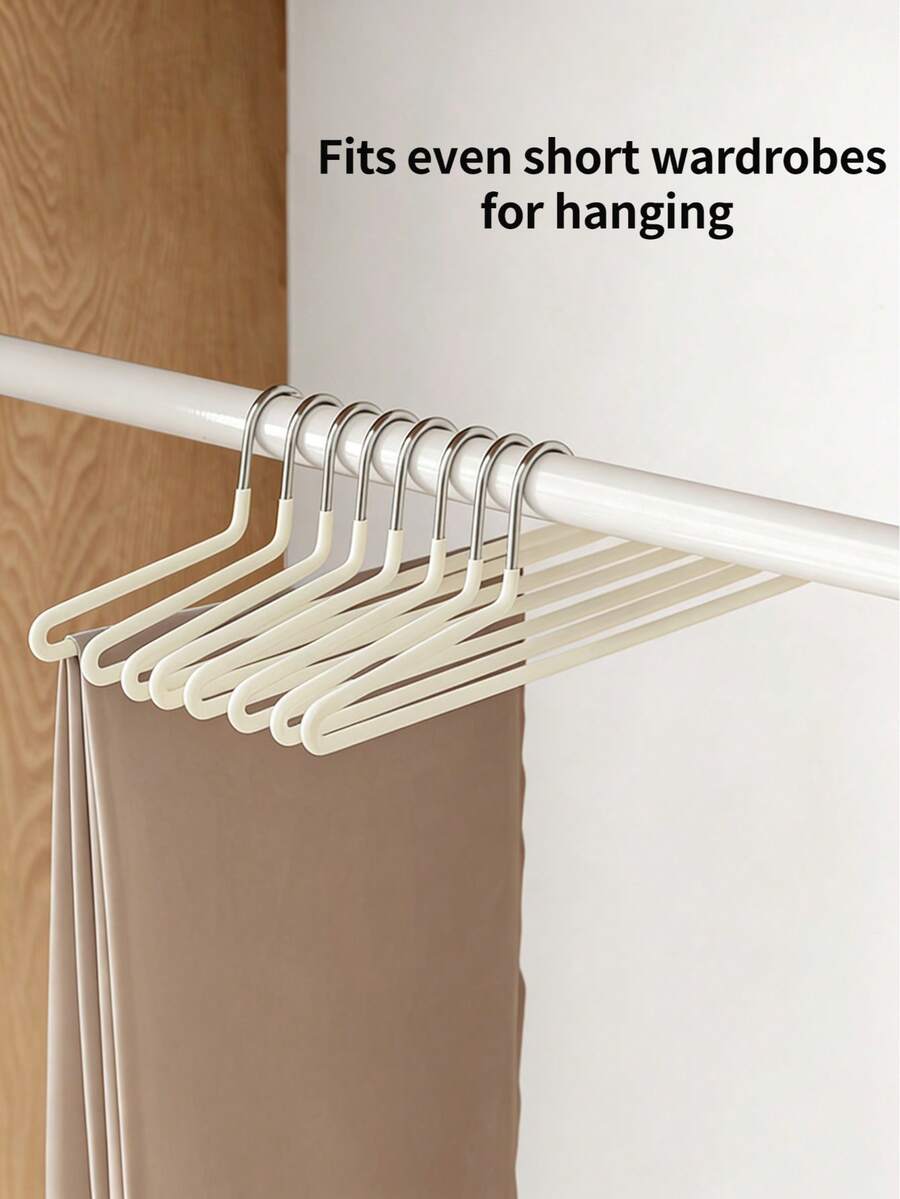 5/10pcs Open-Style Pant Hangers, Suitable For Wardrobe Scarf, Pants And Jeans Hanging Racks, Space-Saving Seamless Non-Slip Clothes Hangers, Sturdy Metal Pant Racks - Multicolor - View 1