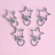 5/10/DIY Pentagram Keychain Split Ring Spring Clasp DIY Handmade Phone Strap Bag Hook Clasp Lobster Clasp - Star Buckle - View 2