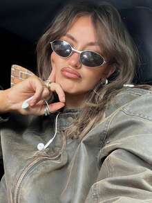 1 PC Retro Personalized Small Oval Metal Fashion Glasses Fashion Classic Decoration For Outdoor Travel Beach Vacation Eyewear Beach Accessories For Women Shades Fashionable Sunnies Elegant Outfit Family Outings Travel Vacation Holiday For Summer Beach Vacation,Outdoor,Travel