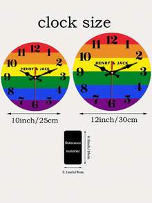 LGBT Pride Rainbow Background Personalized Gift Clock