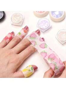 1片透气自粘绷带，适用于脚踝、手掌、手指书法练习，防摩擦贴片，弹性自粘绷带，手指关节膝关节运动绷带，耐磨运动手指保护套 - 自粘手指保护绷带，适用于高尔夫、篮球、羽毛球、棒球 - 舒适手指套，带宠物绷带 - 彩色 - 查看 2