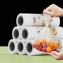 Thicked Disposable Food Plastic Bag With Handle Fruit Vegetable Storage Bag Fridge Fresh-Keeping Bag Kitchen Packaging Bag - Multicolor - View 5