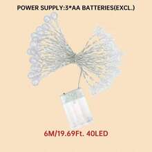 1 件暖白色泡泡星球串灯 - 电池供电 LED 斋月开斋节装饰，适用于花园和节日派对氛围 - 暖白色 - 查看 9