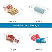 interDesign Linus Caja para almacenaje, Organizador para la Cocina de plástico de tamaño Mediano, Caja con Asas, Transparente(11.5" x 6" x 3.5") - Multicolor - Ver 5