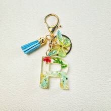 1pc Handmade Crystal Resin Butterfly & Letter Keychain, Tassel Keyring, Small Gift For Wedding, Birthday, Baby Shower, Travel Souvenir, Graduation, Housewarming, Party (5 Styles Available) - Multicolor - View 84