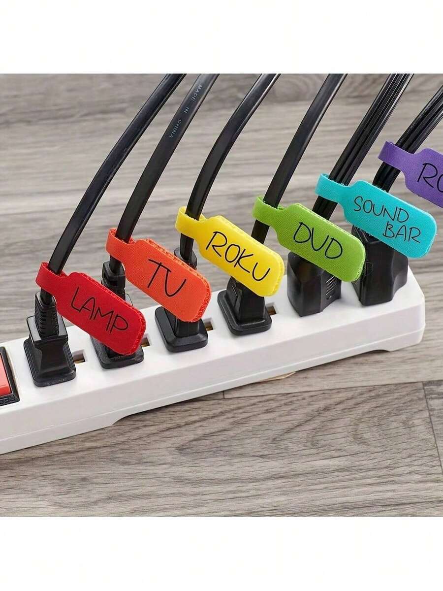 32-Piece Colorful Writable Cable Labels - Durable Wire Labels For Easy Organization And Identification
