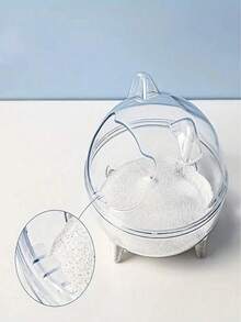 1件装仓鼠浴室，透明沙浴盆，仓鼠厕所，沙浴房，二合一，大型仓鼠笼配件，宠物沙浴盒，防溅设计，金熊浴沙容器，侏儒仓鼠清洁浴室，仓鼠免费 - 無色 - 查看 8