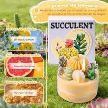 Velas Aromaticas Decorativas,Velas Perfumadas Arte de Arena DIY,Cera Soja 100%,Regalo para Mujer,Día de la Madre, Navidad,Cumpleaños,San Valentín,Bueno para Meditación, Budismo,Yoga(Naranja) - Multicolor - Ver 4