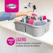 Reynera Kit de Organización con 2 Tool Caddy Mantén tus Herramientas de Limpieza Ordenadas y Siempre al Alcance para una Rutina de Limpieza más Eficiente - gris - Ver 5