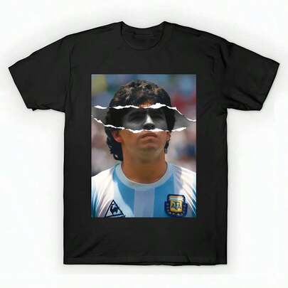 APSN Diego Armando Maradona Dios 10 Portrait T-Shirt unisex de la de algodón puro de alta densidad de 220 g. C-AmiS-eta activa para mujer de - AL-Godón C-AmiS-eta 15540 % aL-Godón que se A-DAPTA a tu día Apto para todo tipo de perS-onas, ya sean mujeres o hombres Tejido duradero de alta C-Alidad apto para todas las estaciones, suave al tacto pero diseñado para durar Tops transpirables Conjuntos de otoño para mujer Conjuntos de vaC-Aciones para mujer Disfraz de Halloween para mujer