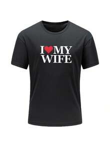 Custom Christmas Couple Theme T-Shirt. These Are Custom Love Memento Gifts, Valentine's Day Gifts And Anniversary Gifts, Showing Your Unique Love For Him - Black - View 3