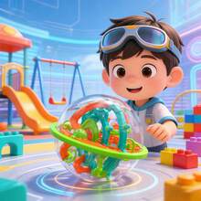 Tecforood 3D Puzzle Ball Maze Game | Popular Brain Teaser Toy, Steel Ball Track 3D Maze With 100 Obstacle Challenges, Interactive Logic & Focus Training Game, Classic Hand-Eye Coordination Puzzle For Boys And Girls, Easy-To-Carry Educational Toy For Home And Indoor Play, Trending Puzzle Game For Birthday Gifts, Family Game Time, Classroom Rewards, Party Activities, And Christmas Holiday Gifts - Multicolor - View 8