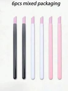 12件套石英陶瓷美甲抛光雕刻笔套装，45度去茧去皮器，指甲油，指甲锉，光滑磨石，天然美甲凝胶套装 - 彩色 - 查看 20