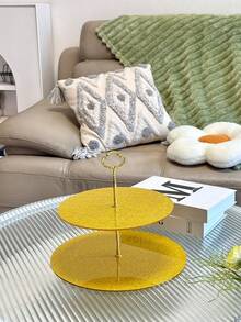 1pc Gold Acrylic Sunflower Bead Tray, European Style Food Plate For Home Gatherings - Golden Acrylic Sheet Golden Sunflower String Plate - View 11