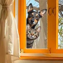 1pc Classic Hummingbird Decorative Window Sticker - Hummingbird Pattern Window Decal, Cat & Dog Decor Anti-Bird Glass Sticker, Removable & Reusable, Animal Theme, Suitable For Home Decor, Bedroom, Living Room Glass Decoration - Multicolor - View 11