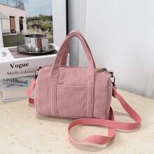 1pc Young Girl Corduroy Small Zipper Closure Casual Crossbody Handbag, Suitable For Daily Use - Corduroy Bag - View 15