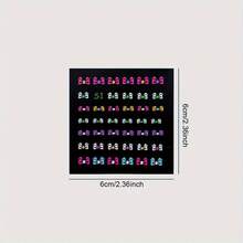 24 Sheets 3D Glow In The Dark Neon Nail Stickers Glittery Glossy Self-Adhesive Nail Art Stickers Butterfly Heart Flower Nail Art Decoration For Women Girl DIY Nail Art Deco - Multicolor - View 10