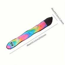 1pc New Plush Dog Toy, Long Oval Big Eye Snake With Squeaker Paper And Chew Resistant, Pet Supplies - Multicolor - View 8