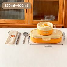 850ml 304 Stainless Steel Oval Lunch Box, Reusable Leak Proof Bento Box, Portable Large Capacity Lunch Container, Fruit Salad Food Storage Container, Dishwasher & Microwave Allowable, Suitable For Student And Adult Use In School, Office, Outdoor Camping, Picnic, Travel, Back To School - Multicolor - View 23