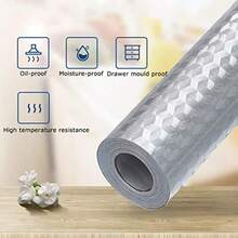 calcomanía calcomanía de cocina para salpicaduras de 15.7 x 196.9 pulgadas impermeable calcomanía autoadhesivo a prueba de aceite para pared armarios cajones estantes papel pintado lavable - cubo - Ver 4