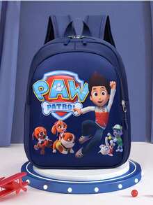 1pc Cute Cartoon Paw Patrol Mini Backpack, Includes Rubble, Chase And Skye Patterns, Adjustable Shoulder Strap, Lightweight Cartoon Backpack, Suitable For Back To School Season - Multicolor - View 1