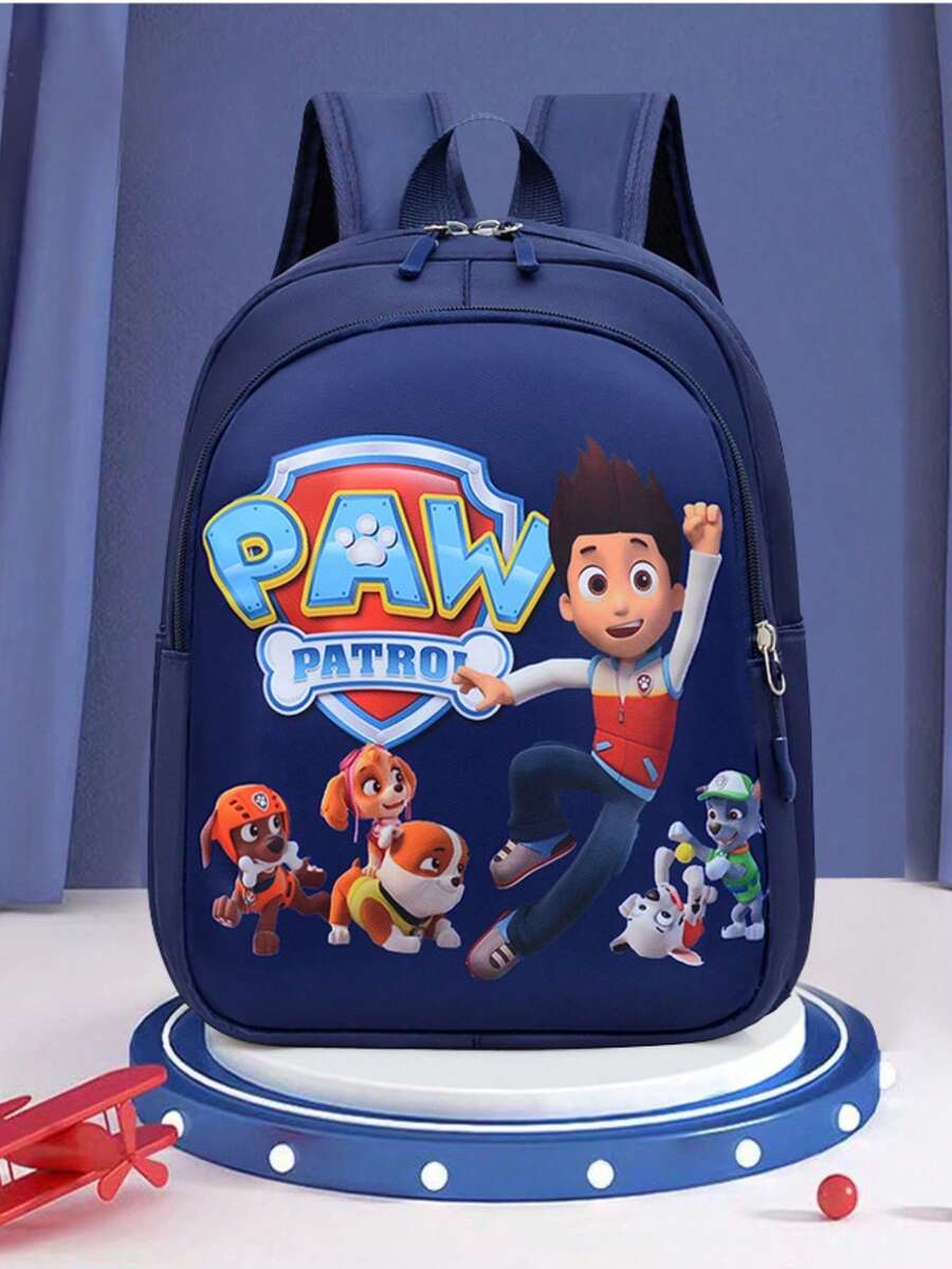 1pc Cute Cartoon Paw Patrol Mini Backpack, Includes Rubble, Chase And Skye Patterns, Adjustable Shoulder Strap, Lightweight Cartoon Backpack, Suitable For Back To School Season - Multicolor - View 1