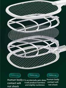 OBOVAY Matamoscas eléctrico recargable de 300mAh, mata mosquitos 2 en 1 con lámpara USB, control de plagas - Color aleatorio - Ver 6