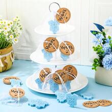 D25 Sets Baby Shower Soap Favors For Guests - Boy Girl Mini Handmade Soaps With Thank You Tags And Organza Bags For Shower Gender Reveal Party Favors BlueBaby Shirt - 藍色 - 查看 5