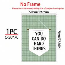 1/6张励志教室海报，鼓舞人心的教室装饰，你可以做到困难的事情（可打印），奇迹发生在这里（可打印），你属于这里（可打印），帆布艺术墙贴，房间海报，家居装饰，房间装饰用品，卧室，客厅装饰，可选画框 - 彩色 - 查看 37