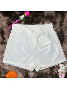 Shorts, Fabric, Zipper, Pocket, Vermuda, Daily, ALL - trắng - Xem 2