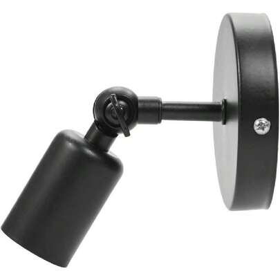 Soporte de aplique de pared, conjunto de aplique de pared, soporte de lámpara de pared de estilo retro para cafetería con portalámparas con enchufe de luz E27 para el hogar, el hotel, la c(negro),36928363