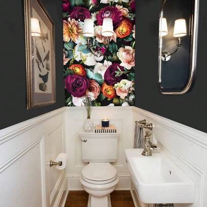 Peel & Stick Floral Wallpaper - Retro Rose Daisy Design, Removable Contact Paper For Bedroom, Bathroom, And Accent Walls, Easy Match Textured Flower Mural
