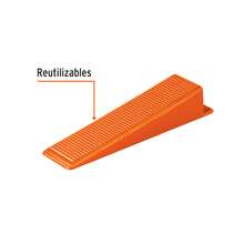 KIT 2 PZ-Bolsa con 100 cuñas para nivelación de azulejos, TRUPER - Naranja - Ver 4