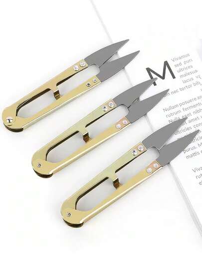 Bộ 5 chiếc kéo nhỏ hình chữ U, kéo cắt len, kéo may, kéo cắt chỉ, kéo thêu, thích hợp cho các hoạt động nghệ thuật, thủ công, đan móc và các dự án DIY.