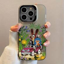 Funda para teléfono: Nueva historia de Anime del Topo, diseño lindo de ratón y erizo en salida alegre, funda compatible con 17, 16e, 16, 15, 14, 13, 12, 11 Pro,, X, XR, XSMAX, 8, Plus, cubierta trasera mate antideslizante17  17promax - Negro - Ver 1