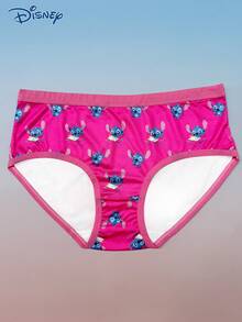 Disney 5条装女士内裤，IP授权，史迪奇与安琪儿系列印花比基尼三角裤，性感印花平角低腰内裤，女士内衣 - 彩色 - 查看 7