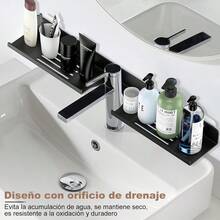 Estante para ducha y soporte para cabezal de duchaEstante Organizador Regadera para Baño Estante para Lavabo de Baño Sin Taladro Organizador de Ducha Prueba de óxido Repisa para Pared Colgante Pared Accesorios para Cocina Hotel - 60 centímetros - Ver 4