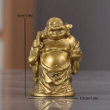 6件套复古吉祥佛像树脂摆件，树脂摆件，风水佛像摆件，室内小摆件，汽车小摆件 - 銅色 - 查看 4