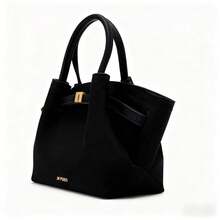 2026新款JW Hang小饺子袋，白鹿绒 - 黑色 - 查看 5