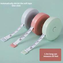 1PC 5FT/1.5M Retractable Soft PVC Tape Measure - Precision Lock & Auto-Retract, Compact Portable Easy-To-Use Shockproof Tool For Sewing/Crafts/DIY Projects - Nhiều màu - Xem 2