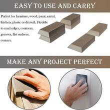 Paquete de 6 esponjas de lijado surtido de bloques de lijado de grano 320 lavable y reutilizable para paneles de yeso de madera y metal para el hogar grano 320 - como en la foto - Ver 5