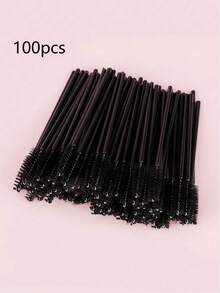 100/200/500 Disposable Mascara Wand Bobbin Mascara Brush Is Suitable For Lengthening Eyebrows/Eyelashes And Cosmetics (Black). - Black - View 12