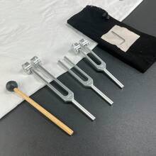 1 Set Tuning Fork Bag Kit, 128Hz, 256C, 512Hz, 528Hz Frequency Combination, Suitable For Yoga And Meditation, Gift For Women - Multicolor - View 8