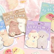 30pcs/Pack Cartoon Cute Pet Animal Shaped Memo Stickers, Funny Stickers For Scrapbooking, School Supplies, Cats, Dogs, Birds, Bears, Decorative Stickers, Sticky Notes, Stationery, Office Supplies - Multicolor - View 12