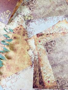 30张/包 复洛克风格经典花卉图案拼贴背景材料，轻质纸质剪贴簿用品，多用途DIY装饰、计划本、杂物日记 - 彩色 - 查看 9